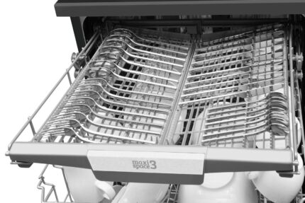 Amica DFM66B8EOqBH 60 cm freestanding dishwasher  black