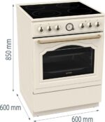Gorenje Cooker 71lt with Ceramic Hobs W60cm. Beige - Image 10