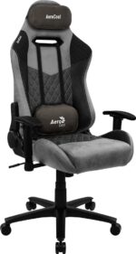 Aerocool Duke Fabric Gaming Chair with Adjustable Arms Ash Black - Image 2