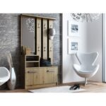 Gar Entry Furniture with Mirror / Hanger & Shoe Rack Artisan 85x24x180cm - Image 2