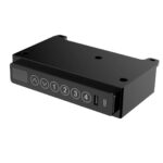 Desk Wooden Black with Metal Legs & USB ports 140x70x50cm - Image 14