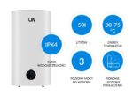 Lin Universal Ηλεκτρομπόιλερ 50lt Inox Κάθετο 2kW - Image 2