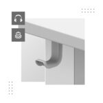 Desk Wooden White 118x60cm - Image 9