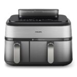 Philips Air Fryer with Double Detachable Bucket 9lt Silver NA555/00 - Image 2