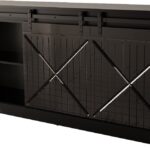 Chest of drawers 160x80x35 GRANERO black/black gloss