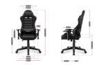 Huzaro Ranger 6.0 Child Artificial Leather Gaming Chair with Adjustable Arms Black - Image 8
