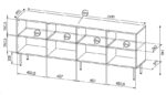 HOLE chest 190x40.5x74.5 cm matte black - Image 4