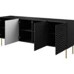 HOLE chest 190x40.5x74.5 cm matte black