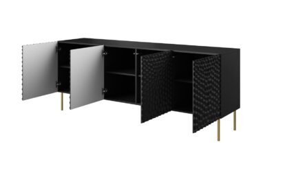 HOLE chest 190x40.5x74.5 cm matte black