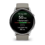 Garmin Venu 4 Stainless Steel 45mm Waterproof Smartwatch with Heart Rate Monitor (Silver with Silver Gray) - Image 2