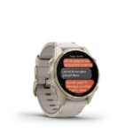 Garmin Fenix 8 Stainless Steel 43mm Waterproof Smartwatch with Heart Rate Monitor (Sapphire, Soft Gold with Limestone Leather Band) - Image 3