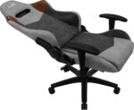 Aerocool Duke AeroSuede Fabric Gaming Chair with Adjustable Arms Black / Brown / Gray - Image 6