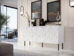 JUNGLE chest 152x40.5x74.5 white matt + black legs - Image 3