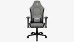 Aerocool Crown AeroSuede Fabric Gaming Chair with Adjustable Arms stone grey - Image 3