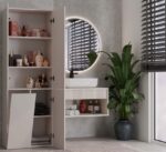 BATHROOM CABINET NEL DD 1K BASKET CASMERE COLOUR LONG DOORS - Image 11