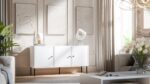3D chest of drawers PALAZZO BIS 151x40x75 white matt - Image 3