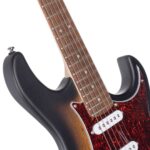 Cort G110 Open Pore Electric Guitar Stratocaster with HH Pickup Configuration Open Pore Sunburst - Image 3