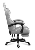 Huzaro Force 4.7 Fabric Gaming Chair with Footrest White Mesh - Image 6