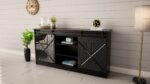 Chest of drawers 160x80x35 GRANERO black/black gloss - Image 5