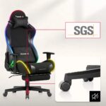 Huzaro Force 5.7 Υφασμάτινη Καρέκλα Gaming με RGB Φωτισμό και Υποπόδιο Μαύρη - Image 8