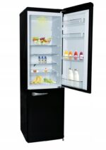 Ravanson Retro Fridge-Freezer 250lt H188.5xW54.5xD55cm Black LKK-250RB - Image 4