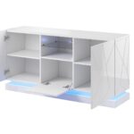 QIU 2D1K chest of drawers 150x41.5x75 cm glossy white/glossy white