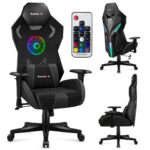 Huzaro Combat 7.6 Fabric Gaming Chair with Adjustable Armrests and RGB Lighting Black - Image 2
