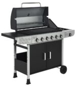 Ravanson GO-6 Gas Grill with Cast Iron Grill 74.8x38.5cm with 6 Burners 15.1kW and Side Burner 2.5kW - Image 5