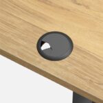 Electric Desk Leader 7.0 Wooden Brown with Metal Legs, Adjustable Height, LED & USB ports 120x60x72cm - Image 4