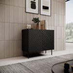 2D ONDA chest of drawers 98x45x85 black - Image 3