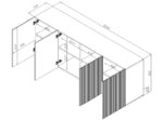Cama Commode PAFOS 200x42x82 white matt - Image 4