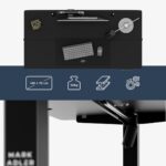 Electric Gaming Desk Wooden Black with LED 140x60x118cm - Image 8