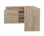 Corner Desk Dany Wooden Beige 120x120x75cm - Image 6