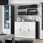 Cama living room sideboard UNI grey/white gloss