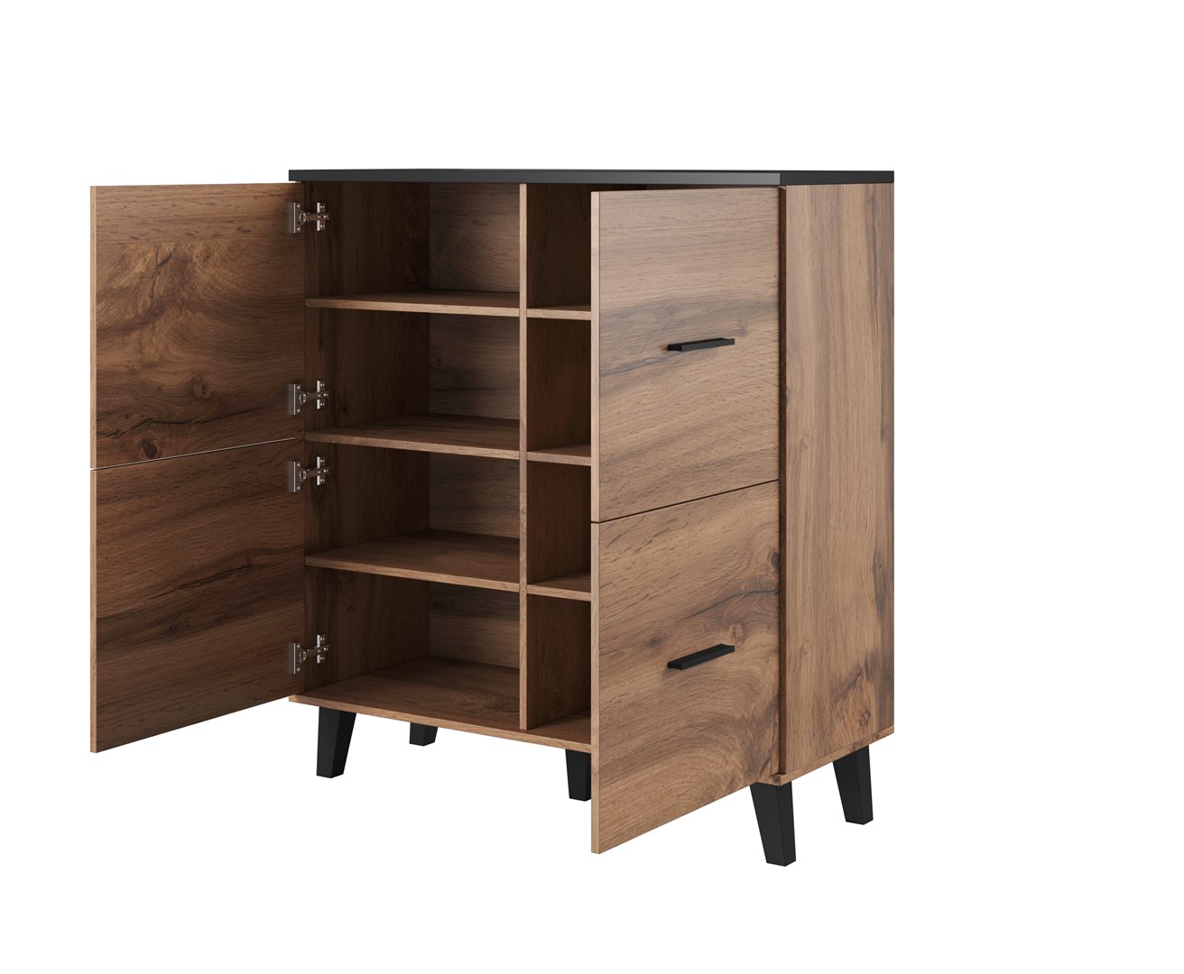 Cama sideboard LOTTA 110 4D wotan oak + mat black - Image 1