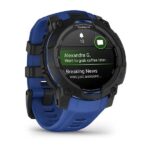 Garmin Instinct 3 AMOLED Aluminium 45mm Αδιάβροχο Smartwatch με Παλμογράφο (Black/Bolt Blue Band) - Image 9