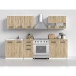 Kitchen Cabinet Set Wall & Floor Sonoma 200x60x143cm - Image 2