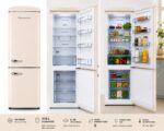 Ravanson LKK-315RM Retro Fridge 597 mm x 707 mm x 1943 mm | 315 l | Total No Frost | Energy Class E | Cream - Image 5