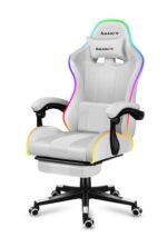 Huzaro Force 4.7 Fabric Gaming Chair with RGB Lighting and Footrest White - Image 6