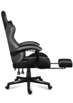 Huzaro Force 4.7 Artificial Leather Gaming Chair with Footrest Grey Mesh - Image 4