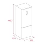 Teka Fridge-Freezer 401lt Total NoFrost H186xW59.5xD67cm Gray RBF 54650 - Image 10