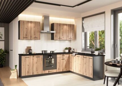 Cosmo Design ANIKA kitchen furniture set  artisan oak/graphite 2.0/2.6