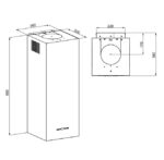 Maan Ponza W 830 Island Vent Hood 30cm White - Image 2
