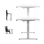 Desk Wooden White 118x60cm - Image 6