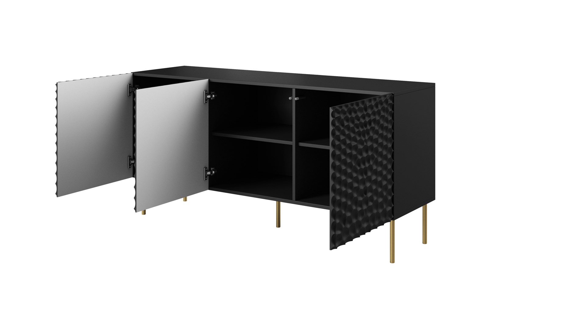 HOLE chest 152x42.5x74.5 cm matte black - Image 1