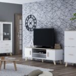Cama sideboard LOTTA 110 4D white + sonoma oak
