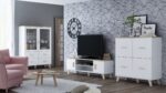 Cama sideboard LOTTA 110 4D white + sonoma oak