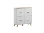 Cama sideboard LOTTA 110 4D white + sonoma oak - Image 4