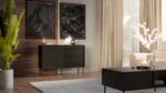 Cama CORTINA 1D3S chest of drawers 120x40x81 black - Image 3