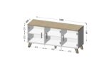 Cama sideboard LOTTA 150 3D white + sonoma oak